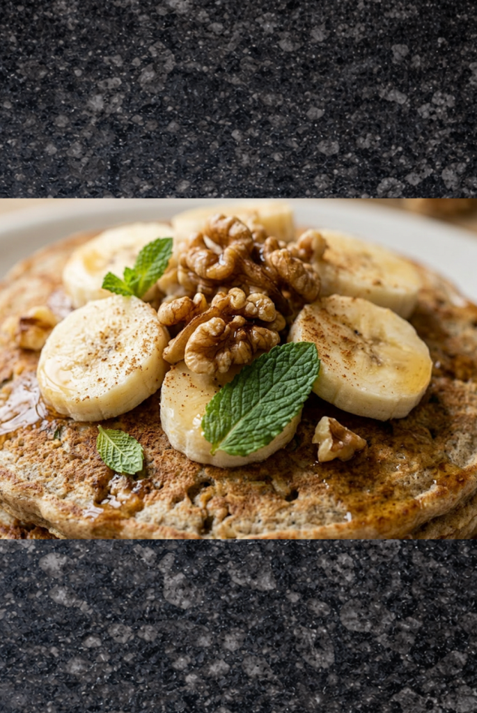 Healthy Banana Walnut Pancakes