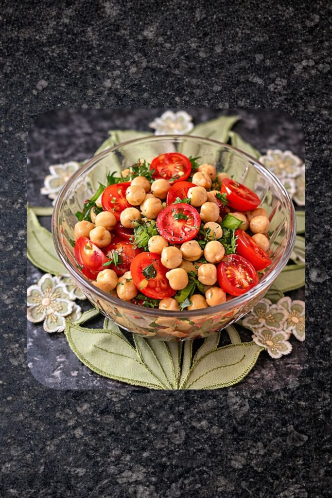 Healthy Tomato Salad with Chickpea