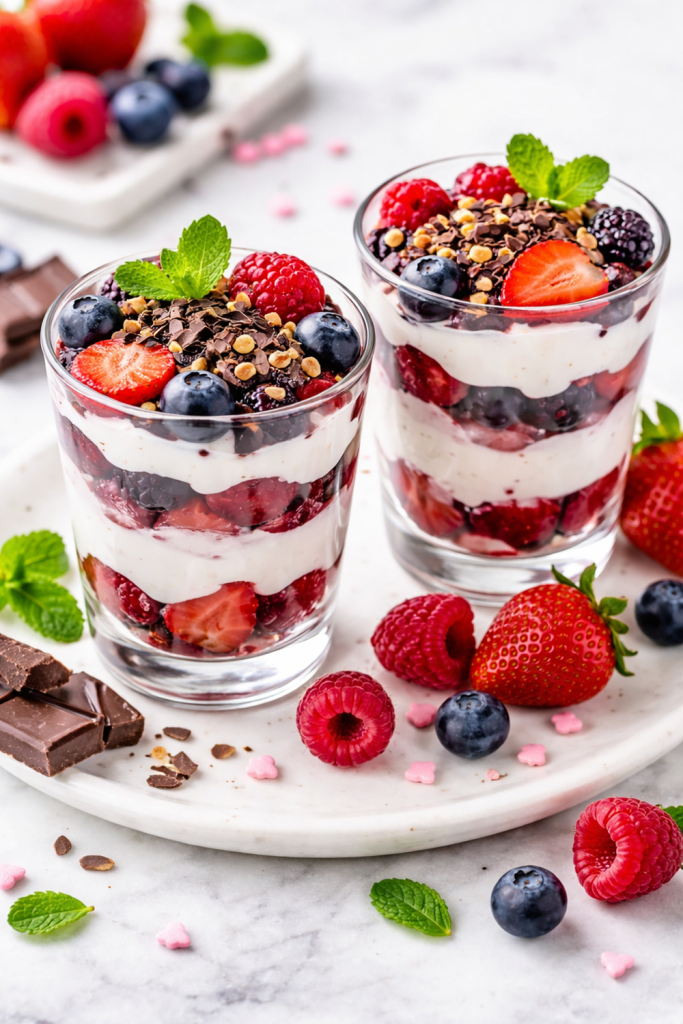 Valentine Dark Chocolate Berry Stability Dessert